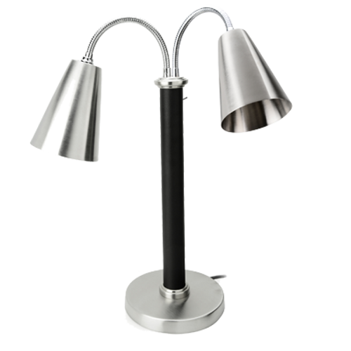 Eastern Tabletop CBK42 Xylo Stainless Steel Lamp Warmer with 2 Bulbs - 120 Volts, 250 Watts