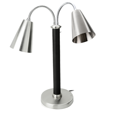 Eastern Tabletop CBK42 Xylo Stainless Steel Lamp Warmer with 2 Bulbs - 120 Volts, 250 Watts