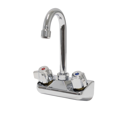 Advance Tabco K-59-EC-X 4" Centers Splash Mounted Special Value Faucet with 3.5 Gooseneck Spout