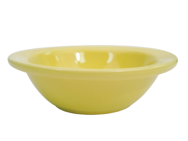 CAC China L-11NR-Y 4 Oz. Yellow Ceramic Round Las Vegas Fruit Dish (3 Dozen Per Case)