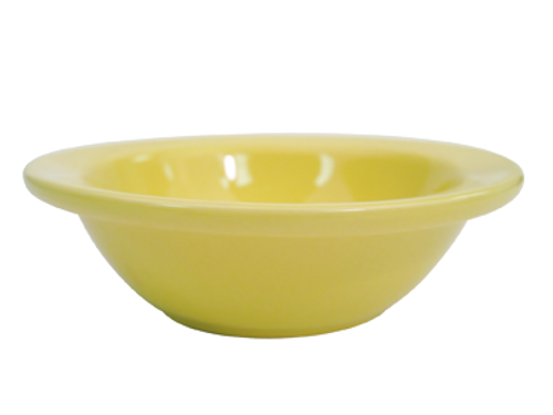 CAC China L-11NR-Y 4 Oz. Yellow Ceramic Round Las Vegas Fruit Dish (3 Dozen Per Case)