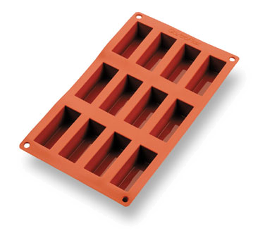 Matfer Bourgeat 257985 Gastroflex Mini Cake Mold 2-3/4"L x 1-1/4"W x 1-1/4"H Mini Cakes Food Grade Silicone