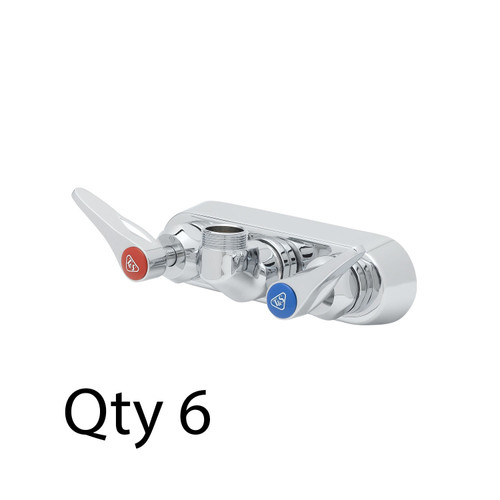 T&S Brass B-1115-CR-LNM Faucet Workboard Base wall mount 4"