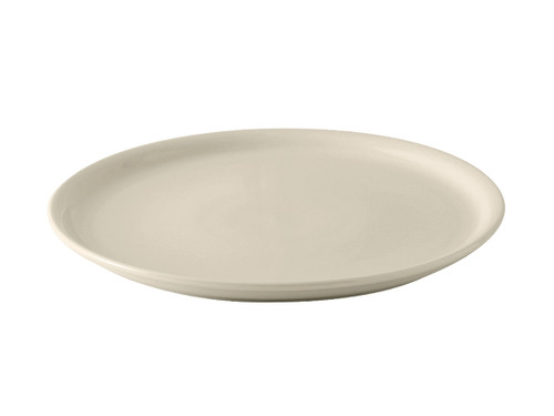 Tuxton BEA-1311 13" Ceramic American White/Eggshell Round Pizza Plate (6 Each Per Case)