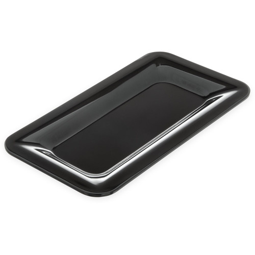 Carlisle 4446003 1/3 Size Melamine Black Palette Designer Displayware Food Pan