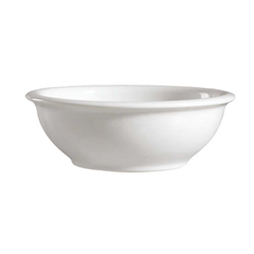 CAC China 101-210 10.5" Dia. Bone White Porcelain Round Lincoln Casserole Bowl (8 Dozen Per Case)