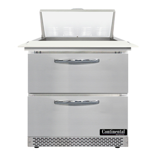 Continental Refrigerator SW32N8C-FB-D 32" W One-Section Two Drawer Sandwich Unit