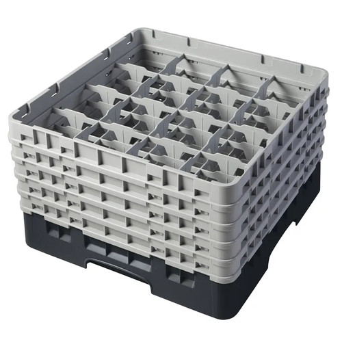 Cambro 16S958110 Camrack Glass Rack With (5) Soft Gray Extenders - 2 Cases