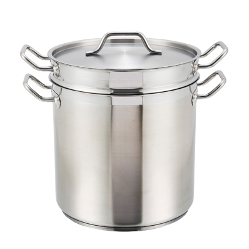 Winco ALDB-12 12 Qt Aluminum & stainless steel Double Boiler Set