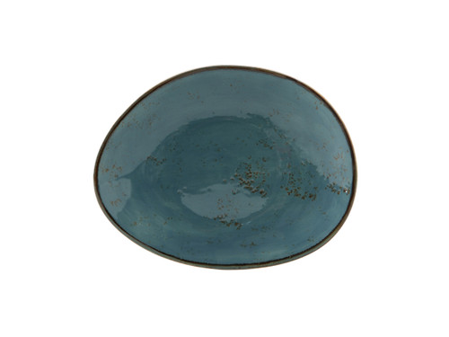 Tuxton GGE-650 Porcelain Azure Free form Plate (1 Dozen)