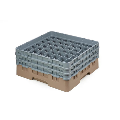 Cambro 49S638184 Camrack Glass Rack With (3) Soft Gray Extenders - 3 Cases