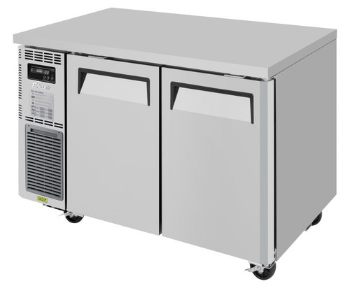 Turbo Air JUF-48-N 47.25"W Two-Section Stainless Steel Door J Series Side Mount Undercounter Freezer