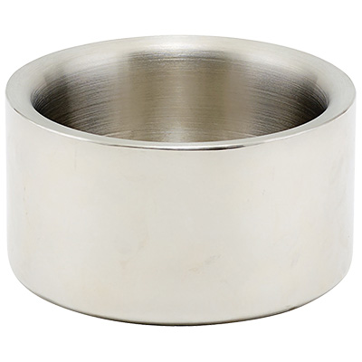 Winco DWCC-5 Round Stainless Steel Wine Coaster 4.63" Dia. x 2.63" H