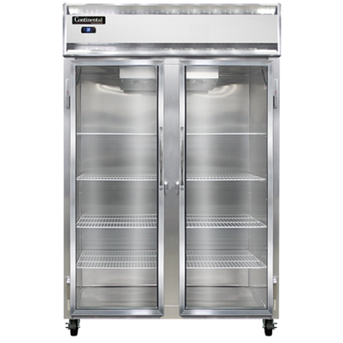 Continental Refrigerator 2RSNSAGD 52" W Two-Section Glass Door Reach-In Refrigerator