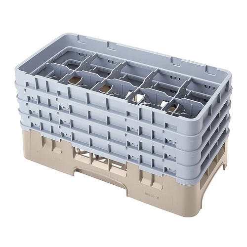 Cambro 10HS800184 Camrack Glass Rack With (4) Soft Gray Extenders - 2 Cases