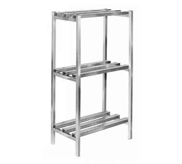 Channel DR2448-3 Lifetime Tough Dunnage Shelving Unit 48"W 2500 Lbs. Capacity Welded Aluminum Construction