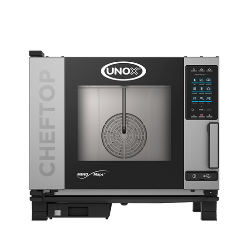 Unox XAVC-0511-EPR 5 Hotel Size Pan Right-to-Left Door Opening Electric ChefTop MIND.Maps Plus Combi Oven