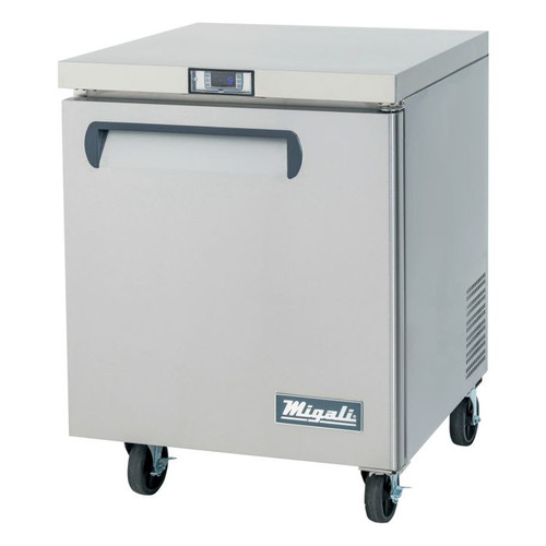 Migali C-U27F-HC 27.5"W One-Section Solid Door Reach-In Competitor Series Undercounter Freezer