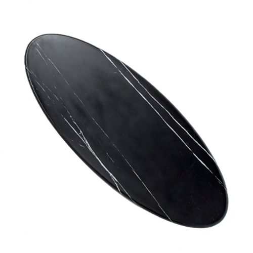 American Metalcraft MB25 Melamine Black Oval Serving Board