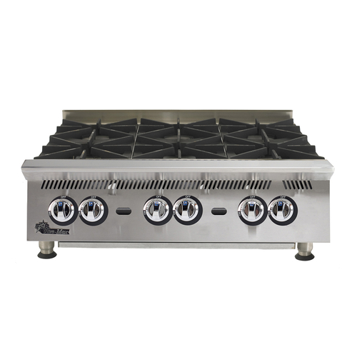 Star 806HA-NG 36" Natural Gas Countertop Hotplate - 180,000 BTU