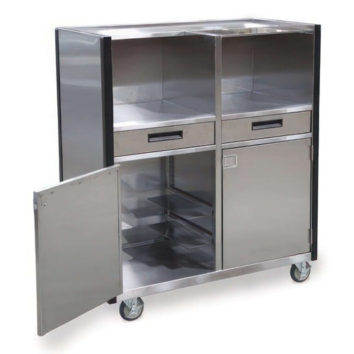 Lakeside 4605 48" W Stainless Steel 4-Compartment Mobile Setup Station