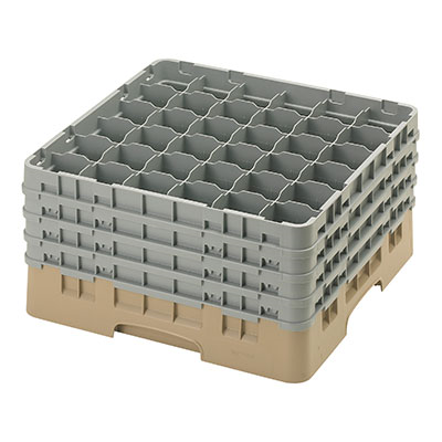 Cambro 36S900184 Camrack Glass Rack With (4) Soft Gray Extenders - 2 Cases