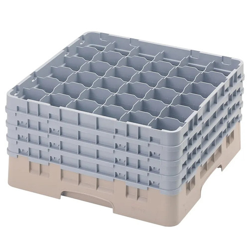 Cambro 36S900184 Camrack Glass Rack With (4) Soft Gray Extenders - 2 Cases