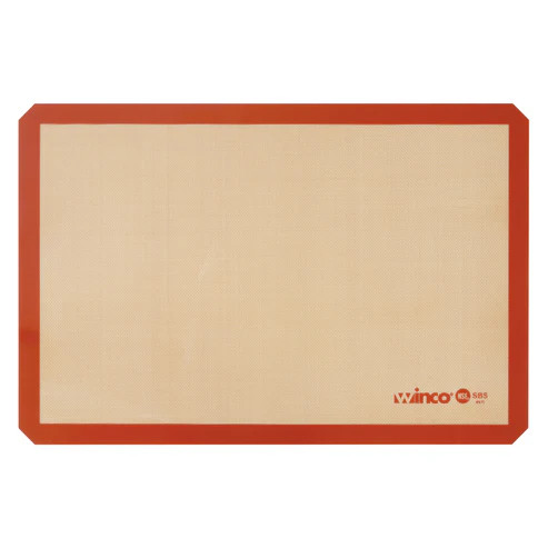 Winco SBS-24 Baking Mat 16-3/8" x 24-1/2" Rectangular Fiber Glass Silicone