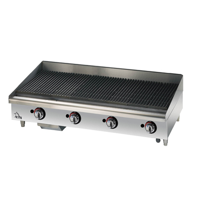 Star 6048CBF Star-Max® 48" Gas Countertop Charbroiler with Adjustable Control Valves - 120,000 BTU