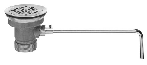 Fisher 28932 Chrome Finish DrainKing Waste Valve with Flat Strainer