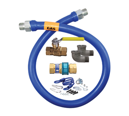 Dormont 1650KIT48 Stainless Steel 48" Gas Connector Hose Kit