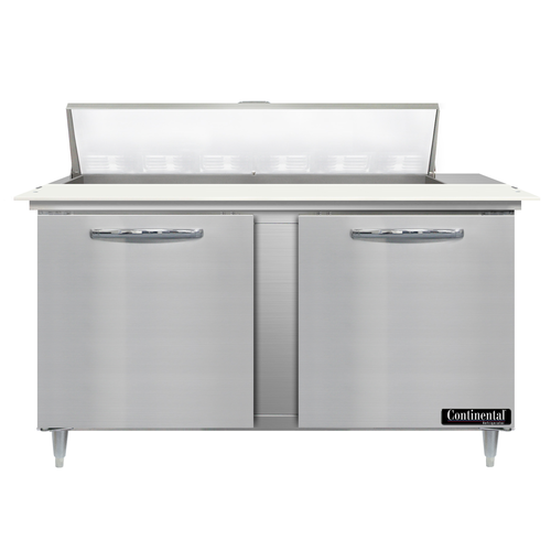 Continental Refrigerator D60N12C 60" W Two-Section Two Door Designer Line Sandwich Unit