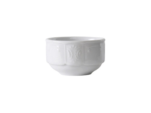 Tuxton CHB-105 4-1/4" 11 Oz. Porcelain American White/Eggshell Round Bouillon (3 Dozen Per Case)