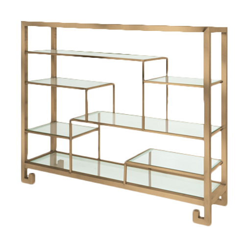 Eastern Tabletop AC1765RZ 38-3/8"W x 9-7/8"D x 31-1/2"H Bronze 18/10 Stainless Steel Tabletop Display Stand