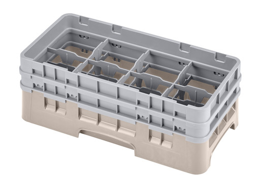 Cambro 8HS434184 Camrack Glass Rack With (2) Soft Gray Extenders