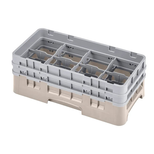 Cambro 8HS434184 Camrack Glass Rack With (2) Soft Gray Extenders - 4 Cases