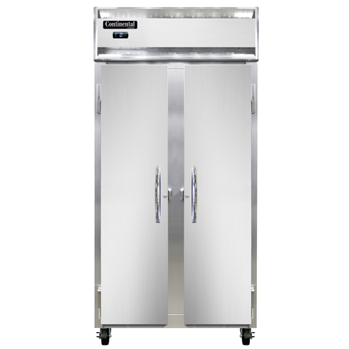 Continental Refrigerator 2FSE-SS 36.25" W Two-Section Solid Door Reach-In Slim Line Freezer - 115 Volts