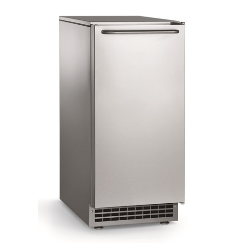 Scotsman CU50PAX-1 65 Lbs. Stainless Steel Air-Cooled Built-In Pump Drain Undercounter Ice Maker with Bin - 115 Volts
