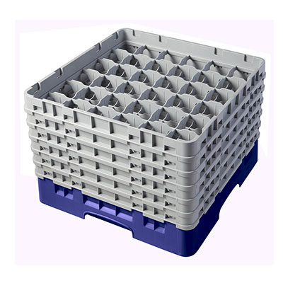 Cambro 36S1114186 Camrack Glass Rack With (6) Soft Gray Extenders - 2 Cases