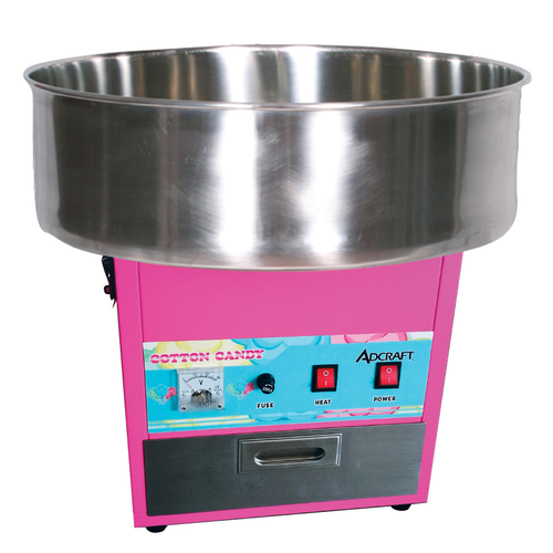 Admiral Craft COT-21 21" Dia. Stainless Steel Bowl 120 Cones Per Hour Two-Switch Cotton Candy Machine