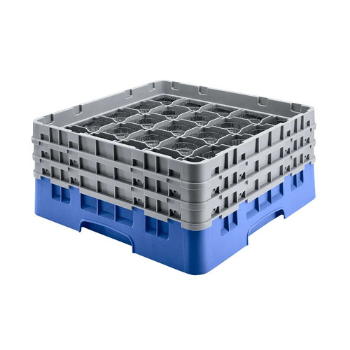 Cambro 36S534168 Camrack Glass Rack With (2) Soft Gray Extenders - 4 Cases