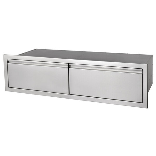 Crown Verity IBI48-DD 48" Single Soft-Closing Stainless Steel Built-In Horizontal Drawer Infinite Series