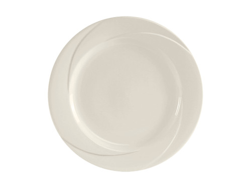Tuxton ASU-005 9" Ceramic Pearl White Round Plate (2 Dozen Per Case)