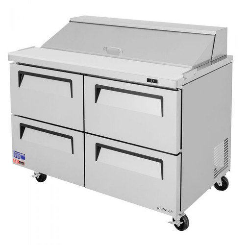 Turbo Air TST-48SD-D4-N 48.25" W Two-Section Four Drawer Super Deluxe Sandwich/Salad Unit