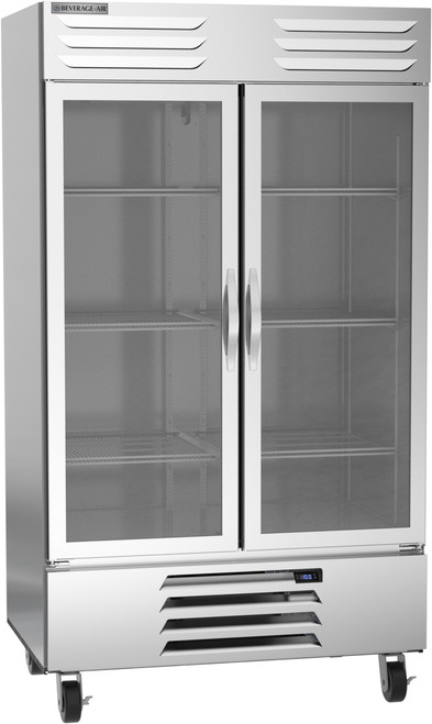 Beverage Air FB44HC-1G 47" W Two-Section Glass Door Reach-In Freezer - 115 Volts