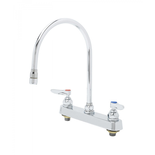 T&S Brass B-1194-QT-A22 Workboard Mixing Faucet deck mount 8"
