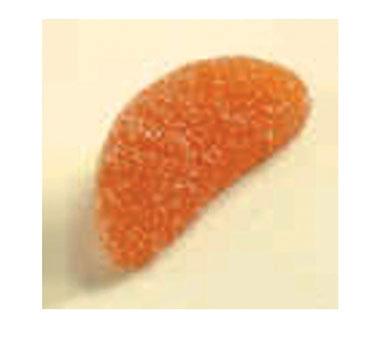 Matfer Bourgeat 339010 Fruit Jelly Mold Tangerine Slice 1.75" Dia. x 0.56" H 24 Cavities Silicone