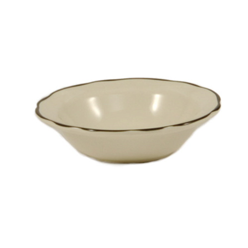 CAC China SC-10B 11 Oz. Black Band and American White Ceramic Round Seville Grapefruit Bowl (3 Dozen Per Case)