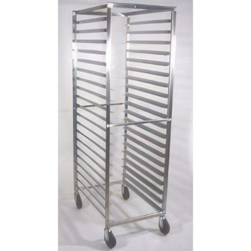 Lakeside 139 20 Pans Stainless Steel Full Height 5" Casters Sheet Pan and Tray Rack