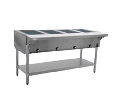 Eagle Group DHT4-120 4 Pan Electric Hot Food Table Open Shelf Base - 120 Volts